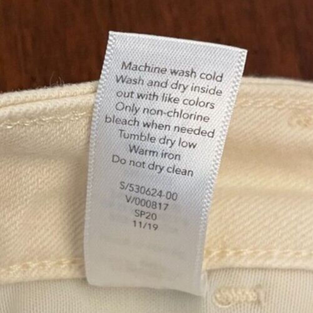 Athleta Sculptek‎ Straight Leg Jeans Women's 8 Ivory Stretch (Other) - Picture 10 of 12